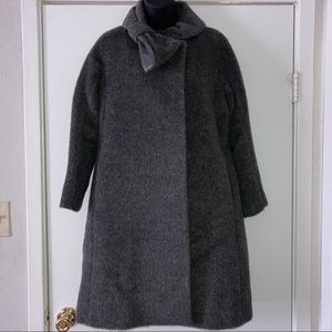 Talbot's petites gray wool alpaca blend coat